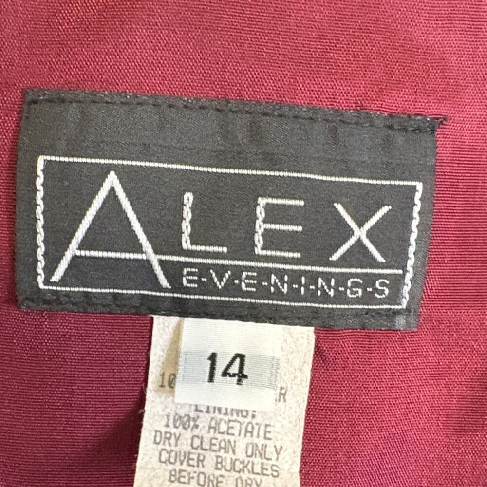 EUC Alex Evenings Deep Red Women's Evening Gown - Vintage - Picture 2 of 11